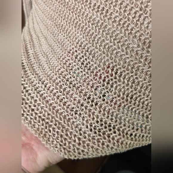 J.Crew 100% Linen Taupe Knit Sweater Women’s Medium Lightweight Pullover - Picture 5 of 7